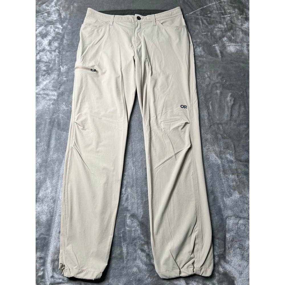 Outdoor Research Pants Women Size 10 Dark Sand Hiking Stretch Active UPF 50+